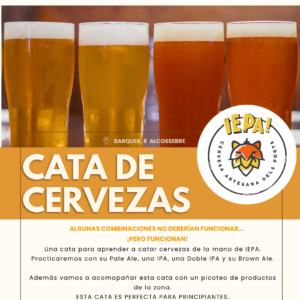 Cata 4 cervezas de IEPA con Maridaje